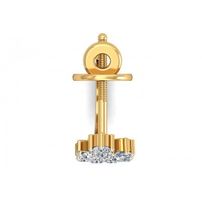 Femi Diamond Half Bali earrings in gold